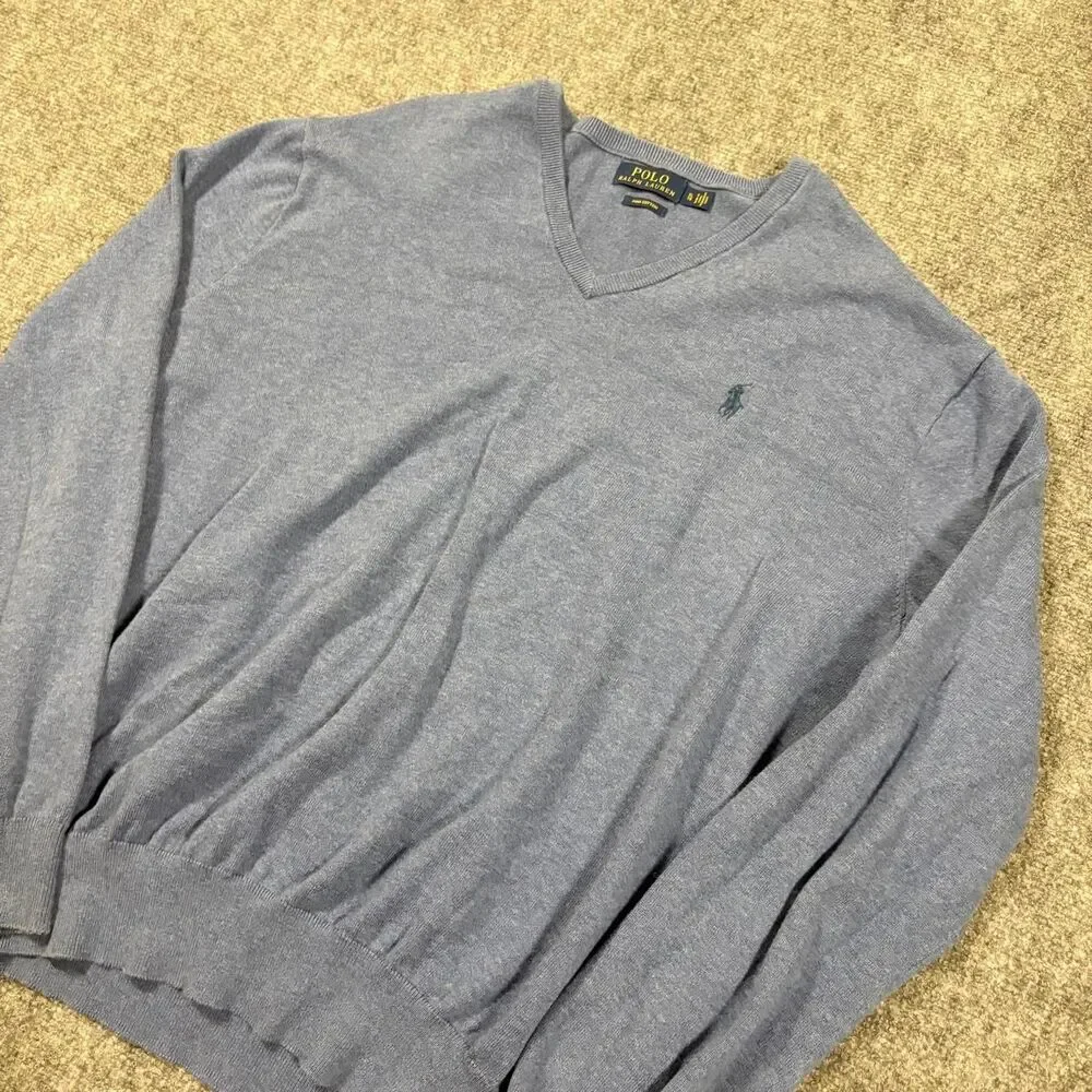 polo ralph lauren prima cotton v neck sweater